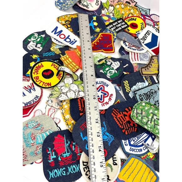 150 PC Assorted Sewing Applique Patches Iron on Sew On NEW Mixed Sequin Crafting - Picture 13 of 14